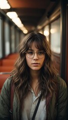 Europe female tomboy with long hair