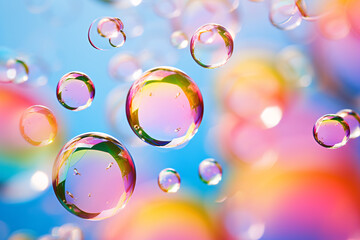 Colorful soap bubbles