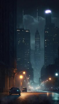traffic in the city night