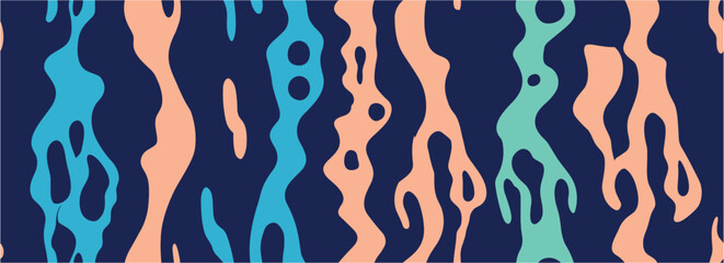 Modern abstract art. Abstraction. Bright colorful stains and dots background. Abstract fluid background pattern in colorful shape design. Seamless.