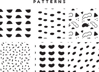 シンプルな手描きのパターン素材