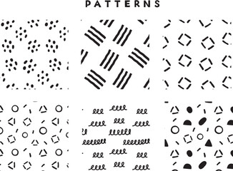 シンプルな手描きのパターン