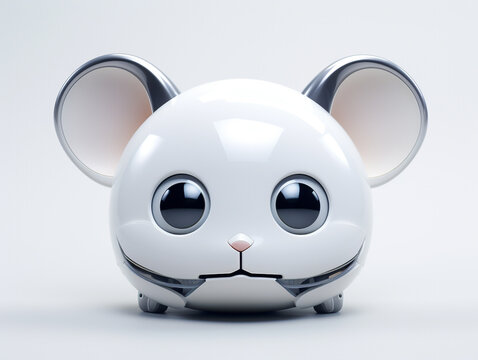 Cyber Mouse. 3D design on white background