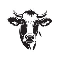 Cow in cartoon, doodle style. Isolated 2d vector illustration in logo, icon style, Eps 10. AI Generative