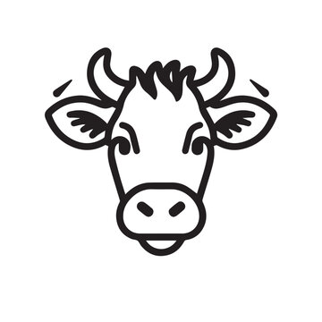 Cow in cartoon, doodle style. Isolated 2d vector illustration in logo, icon style, Eps 10. AI Generative