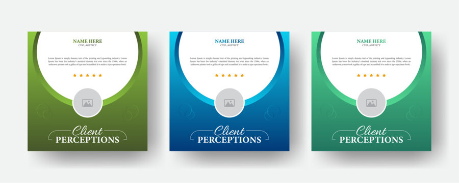 unique and creative testimonial reviews section layout template.