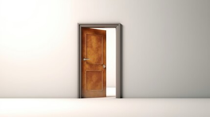 Door with a white wall in the background