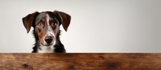 Adorable dog photo taken in a studio on a blank background