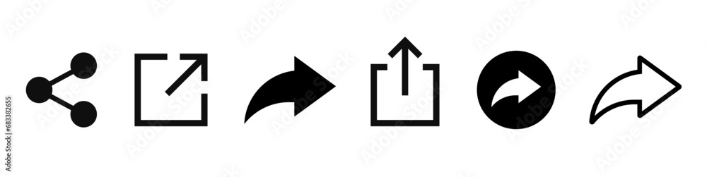 Canvas Prints share icon. share arrow sign set. vector