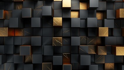 Background of hexagonal Shapes in dark brown Colors. Geometric