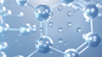 phthalic acid molecular structure 3d, flat model, aromatic dicarboxylic acid, structural chemical formula view from a microscope