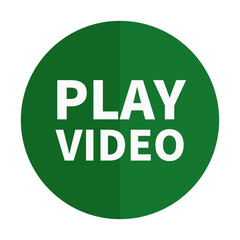 Play Video Button In Green Circle Shape For Promotion Business Marketing
