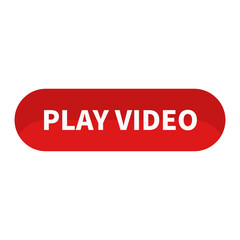 Play Video Button In Red Rounded Rectangle Shape For Promotion Business Marketing
