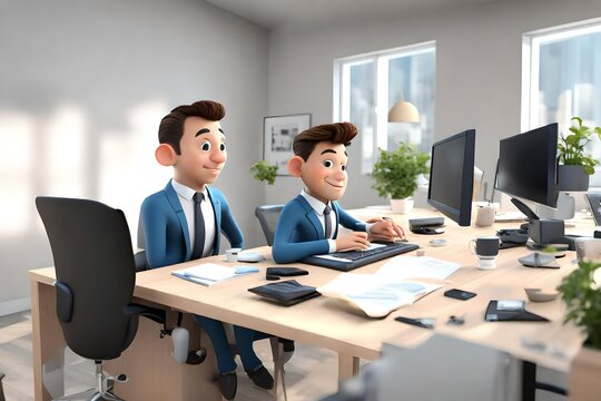 business people working in office