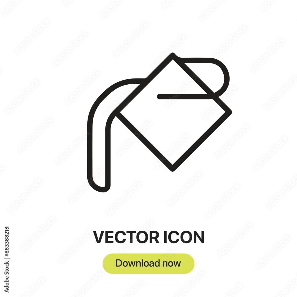 Poster paint bucket icon vector. linear-style sign for mobile concept and web design. paint bucket symbol i