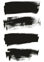 Hand Drawn Flat Calligraphy Paint Brush Regular Long Background High Detail Abstract Vector Background Set 