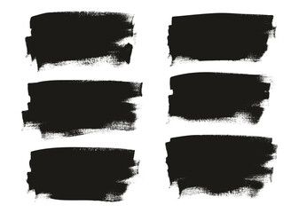 Hand Drawn Flat Calligraphy Paint Brush Regular Long Background High Detail Abstract Vector Background Set 