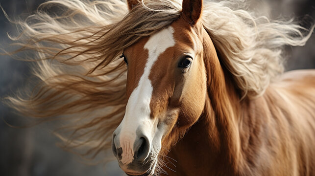 portrait of a horse HD 8K wallpaper Stock Photographic Image 
