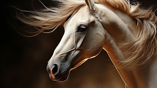 portrait of a horse HD 8K wallpaper Stock Photographic Image 