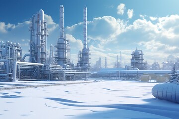 Obraz premium oil refinery plant