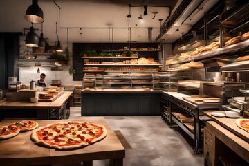 pizza dough in a kitchen