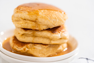 Eggnog pancakes
