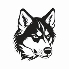 Husky dog face vector