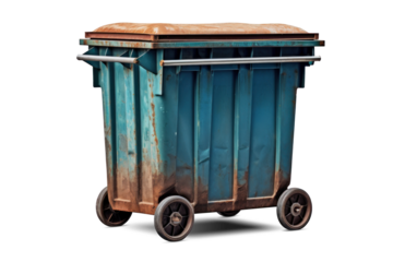 Garbage bin or container isolated on white background. Separate waste collection. Ecology. Container for collecting garbage