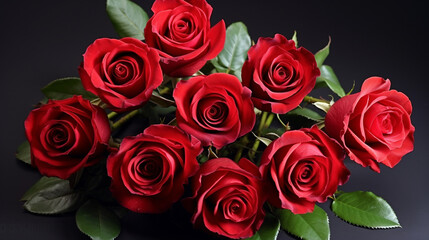 bouquet of red roses HD 8K wallpaper Stock Photographic Image 