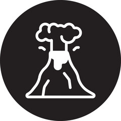 volcano glyph icon