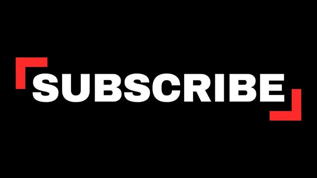 Like, comment and subscribe text animation on a black background
