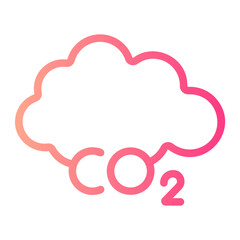 CO2 cloud gradient icon