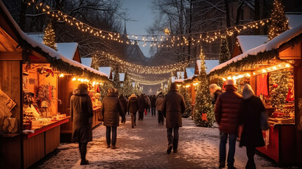 Obraz premium Beautiful and romantic Christmas markets.