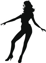 woman model sillhouette illustration on a white background