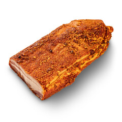 Pieces of salty high fat meat