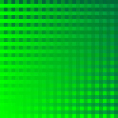 Vector monochromatic geometric pattern in the form of squares on a green background