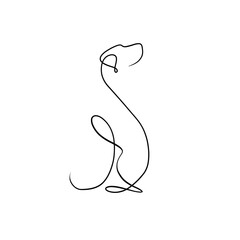 LinearElegance: Contemporary Line Art Icon Set : DOG