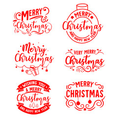 Fototapeta na wymiar Merry Christmas vector text Calligraphic Lettering design card template