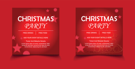 Christmas party social media post design