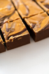 Chocolate fudge with peanut butter swirl