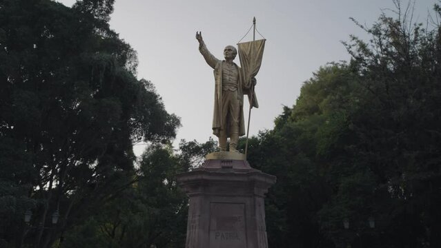 Monument and Statue at Alameda Hidalgo City Park Santiago de Quer&eacute;taro, Mexico