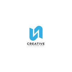 N/S letter technology brand logo template