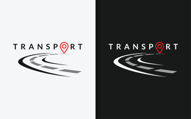 Modern transport vector symbol logo design illustration - obrazy, fototapety, plakaty