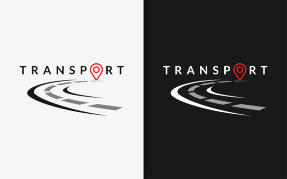 Modern transport vector symbol logo design illustration