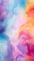 Abstract Watercolor Texture: Rainbow Artwork, Colorful Graphic Design. Modern Digital Abstract Background.