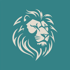 Lion head logo, vector illustration isolated on background 