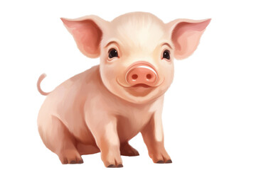 Fototapeta premium Pig on transparent background