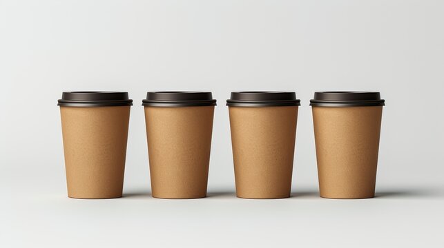 Maquetas de vasos de caf&eacute;. Generado por IA.