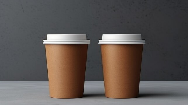Maquetas de vasos de caf&eacute;. Generado por IA.