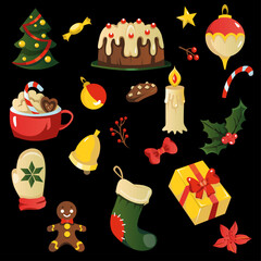 Christmas toys gifts and a Christmas tree holiday atmosphere